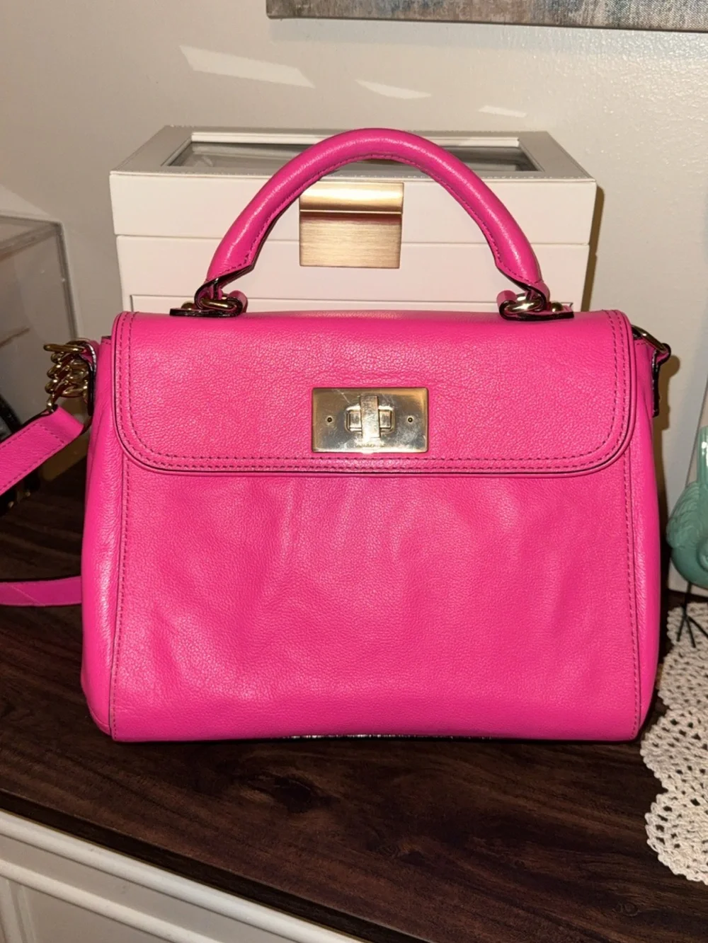 kate spade Hot Pink Leather Top-Handle Satchel